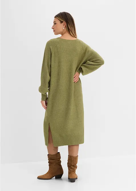 Oversized, strikket midikjole, bonprix