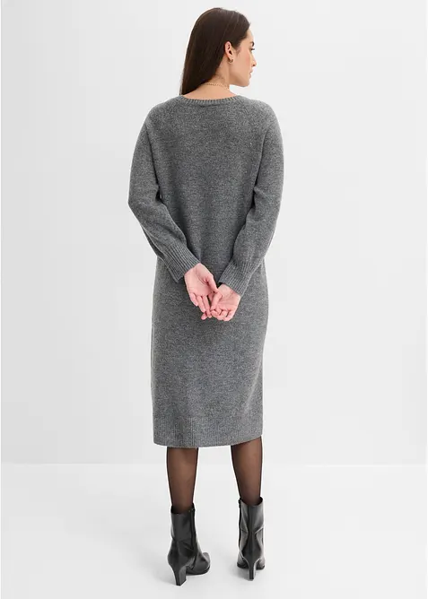 Oversized, strikket midikjole, bonprix