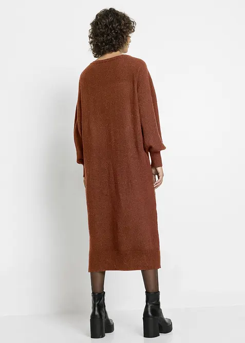 Oversized, strikket midikjole, bonprix