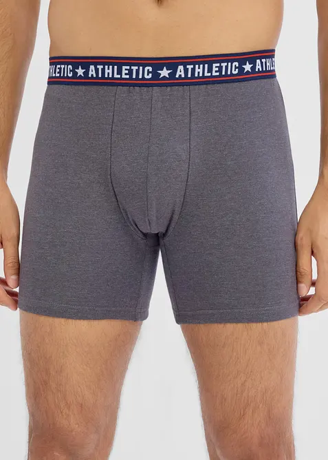 Boksershorts med bomull i ettersittende modell i midi-lengde (2-pack), bonprix