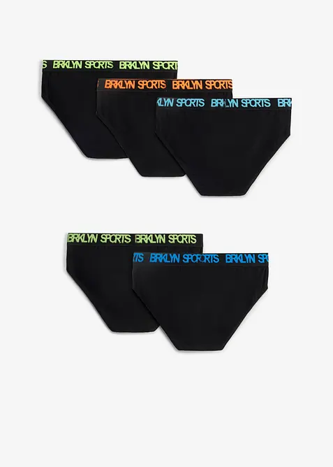 Truse med myk, &oslash;kologisk bomull (5-pack), bonprix