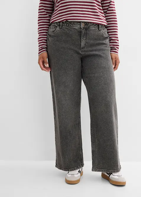 Wide Leg-jeans Mid Waist, bonprix