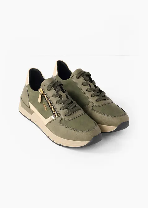 Komfortable sneakers med polstret inners&aring;le fra Rieker, Rieker