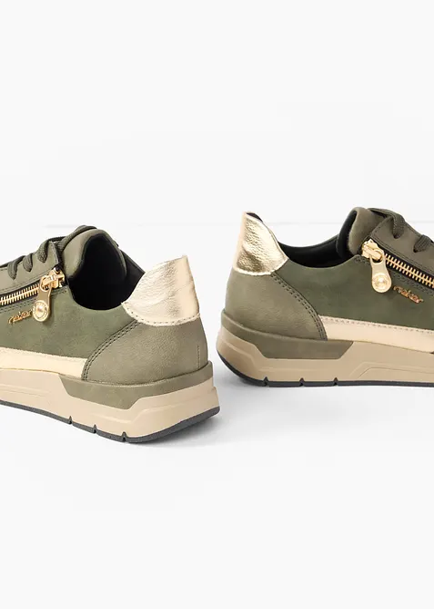 Komfortable sneakers med polstret inners&aring;le fra Rieker, Rieker
