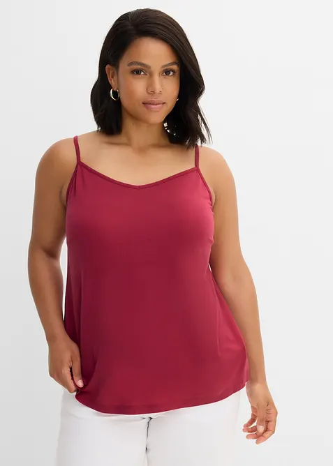 Singlet i lett lyocellmiks med spagettistropper, bonprix