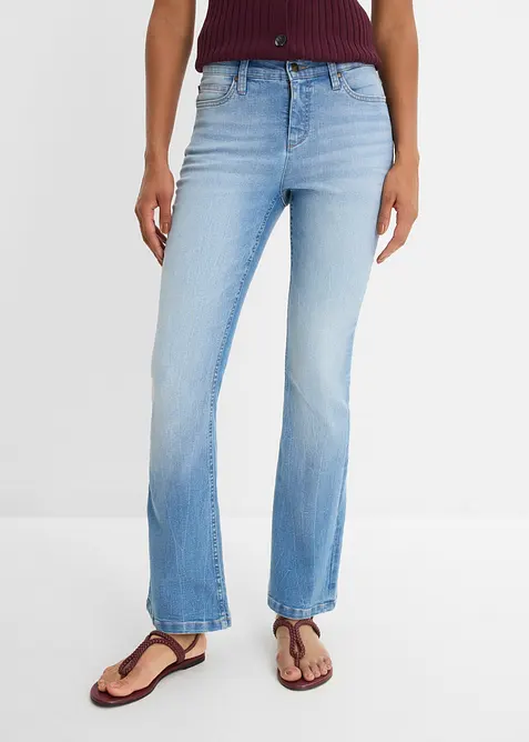 Bootcut jeans high waist, komfort stretch, bonprix
