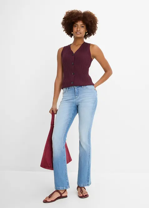 Bootcut jeans high waist, komfort stretch, bonprix