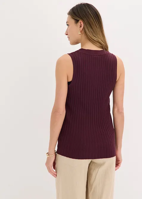 Vest i ribbestrikk, bonprix
