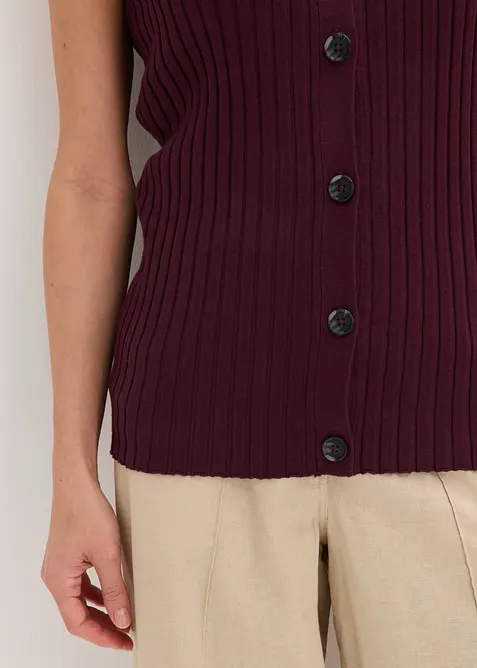 Vest i ribbestrikk, bonprix
