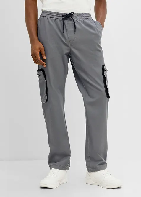 Regular fit cargobukse, straight, bonprix