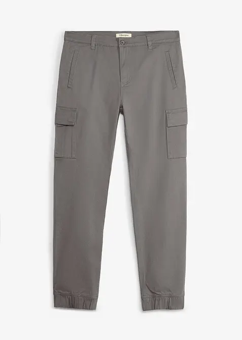 Regular fit cargobukse med stretch, tapered, bonprix