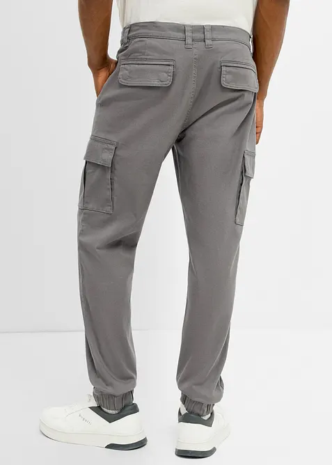 Regular fit cargobukse med stretch, tapered, bonprix