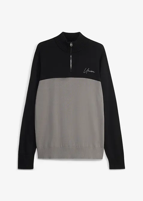 Half zip genser i regular fit, bonprix