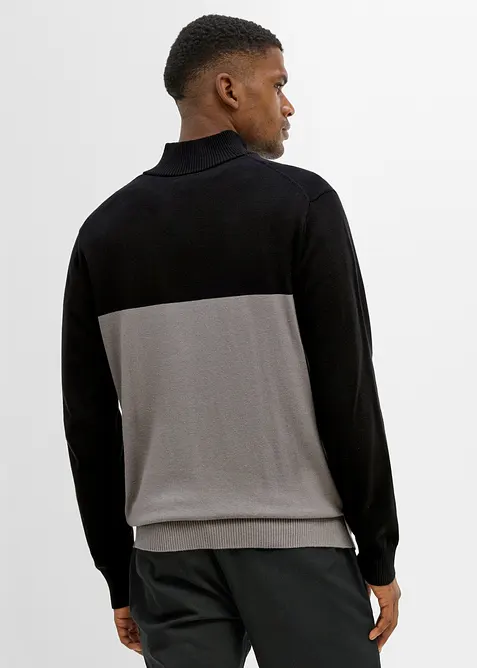 Half zip genser i regular fit, bonprix