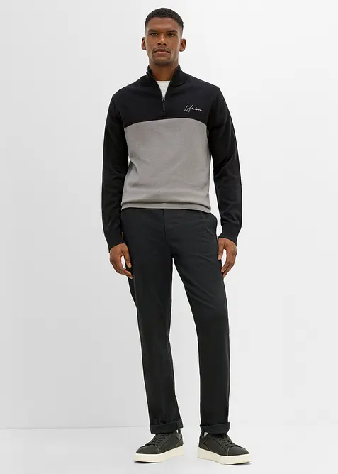 Half zip genser i regular fit, bonprix