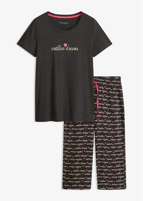 Capri-pyjamas i 100% bomull, bonprix