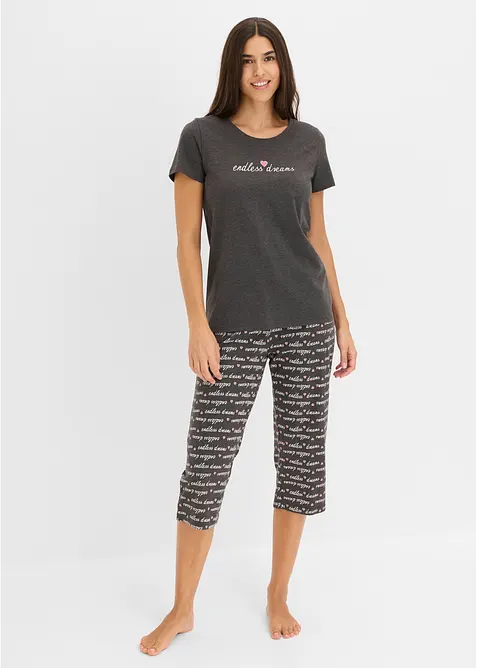 Capri-pyjamas i 100% bomull, bonprix
