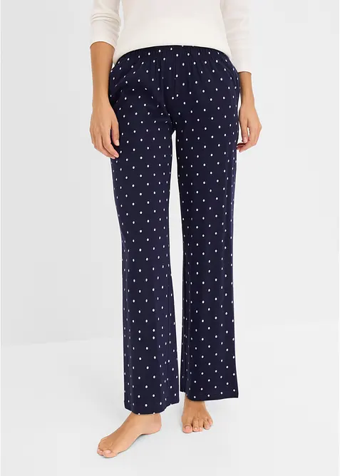 Lang pyjamasbukse i 100% bomull (2-pack), bonprix