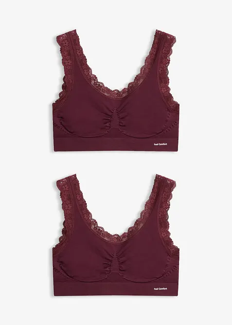 Feel Comfort Seamless bustier (2-pack), bonprix