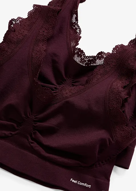 Feel Comfort Seamless bustier (2-pack), bonprix
