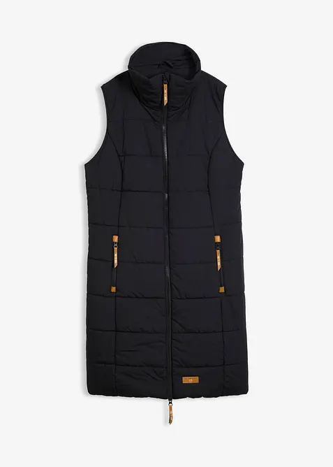 Lang vest med st&aring;krage, bonprix