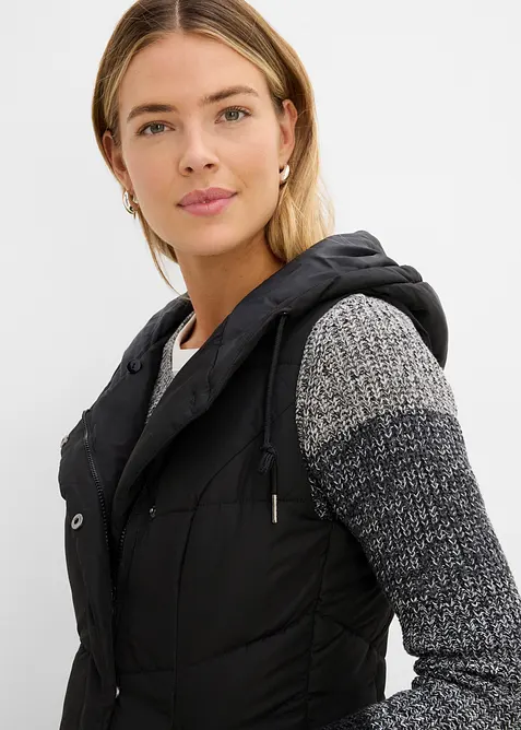 Vattert vest av resirkulert polyester, bonprix