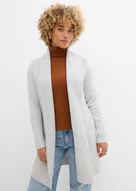 Lang cardigan med sjalskrage, bonprix