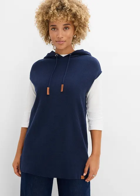 Vest med hette, oversized, bonprix