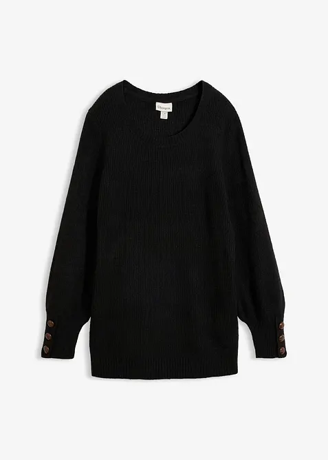 Lang genser med knapper, bonprix