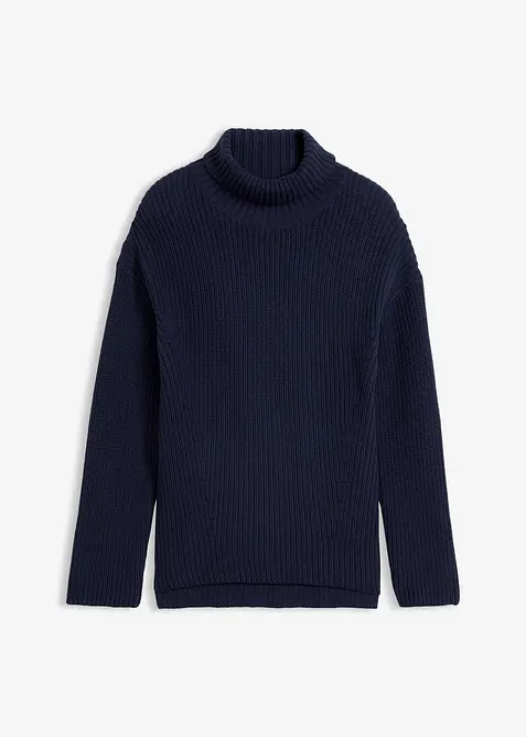 H&oslash;yhalset genser i 100% bomull, bonprix