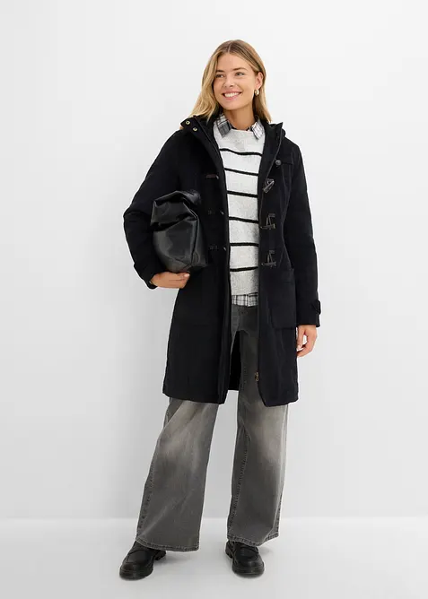 F&ocirc;ret duffelcoat i kordfl&oslash;yel, bonprix