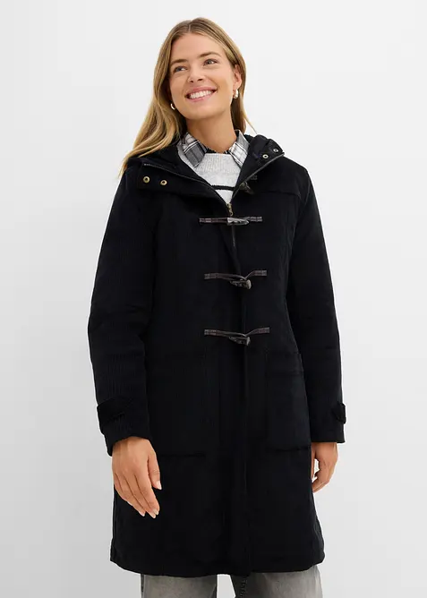F&ocirc;ret duffelcoat i kordfl&oslash;yel, bonprix