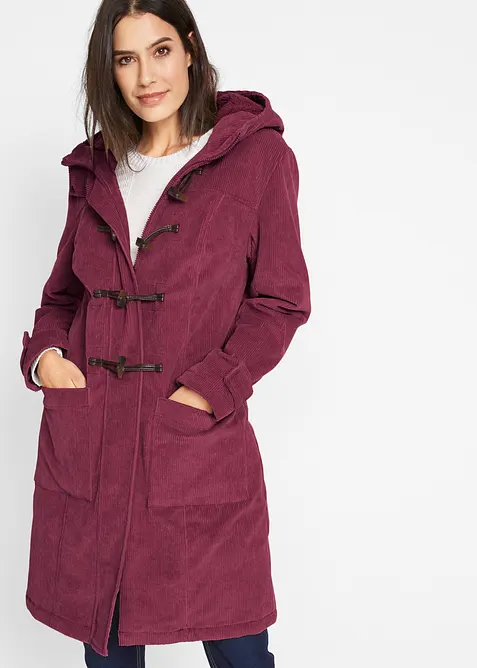 F&ocirc;ret duffelcoat i kordfl&oslash;yel, bonprix
