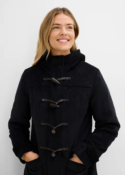F&ocirc;ret duffelcoat i kordfl&oslash;yel, bonprix