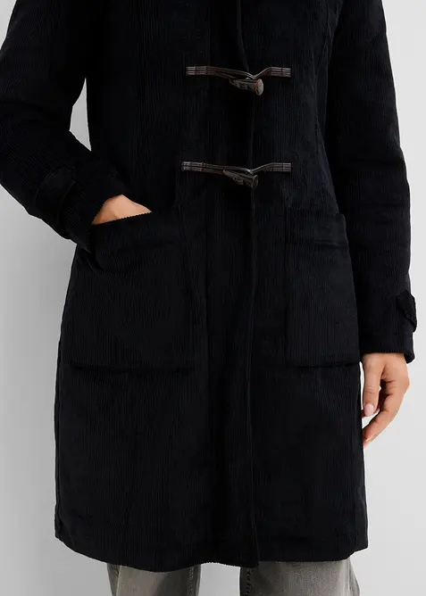 F&ocirc;ret duffelcoat i kordfl&oslash;yel, bonprix