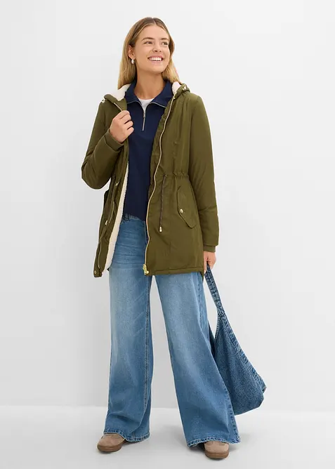 Parkas med pilefleece, bonprix