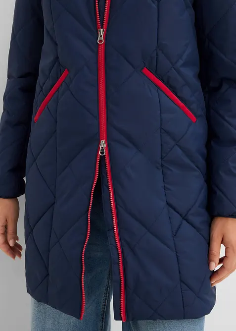 Vattert, tofarget k&aring;pe med hette, bonprix
