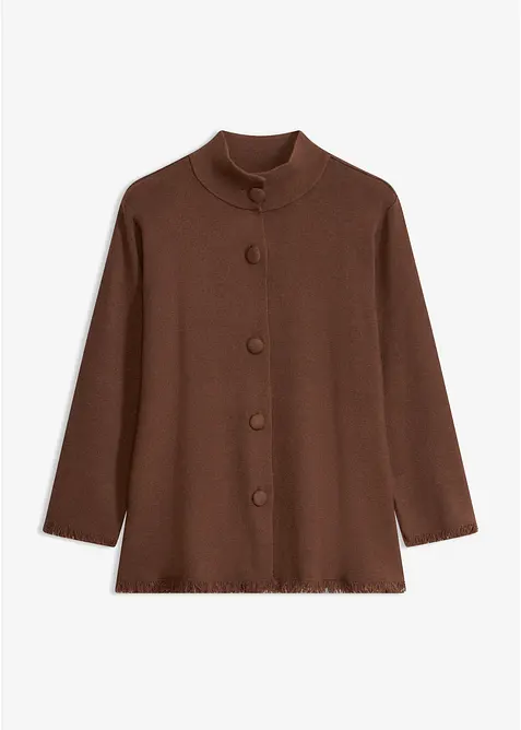Cardigan med frynsekant, bonprix