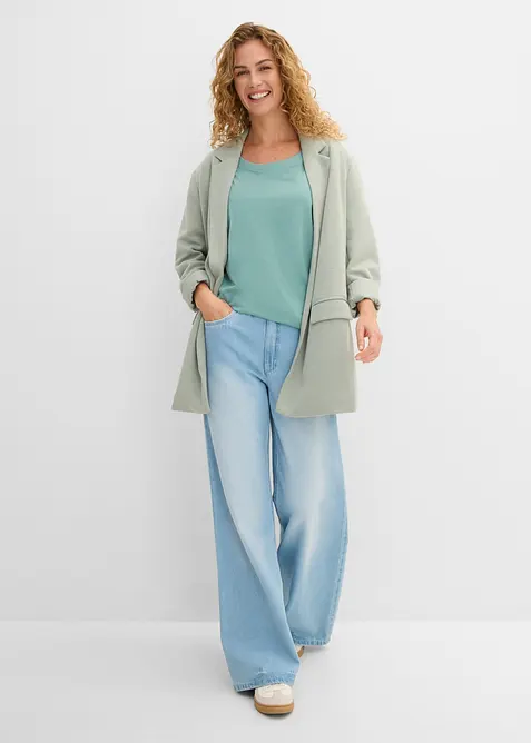 Topp med rund hals (5-pack), bonprix