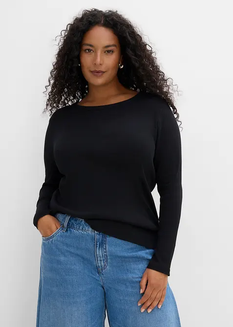 Ribbet topp i 100% &oslash;kologisk bomull (4-pack), bonprix
