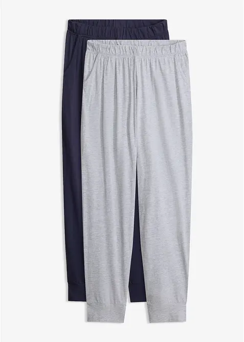 Lang pyjamasbukse (2-pack), bonprix
