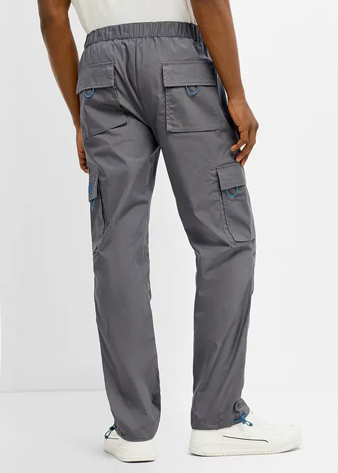 Relaxed fit-pull on-cargobukse, Straight, bonprix
