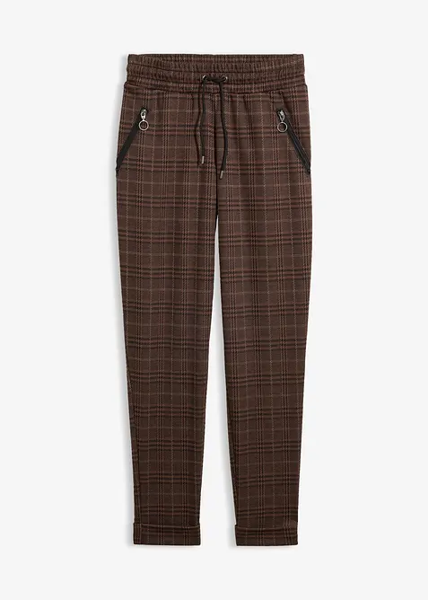 Pull on-bukse med Glencheck-m&oslash;nster, bonprix
