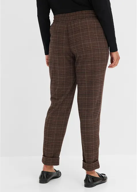 Pull on-bukse med Glencheck-m&oslash;nster, bonprix