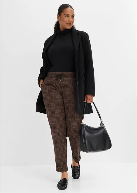 Pull on-bukse med Glencheck-m&oslash;nster, bonprix