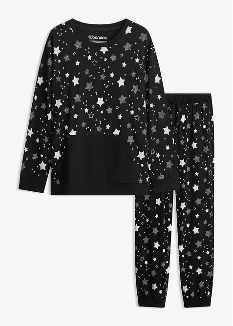Pyjamas med &oslash;kologisk bomull, bonprix
