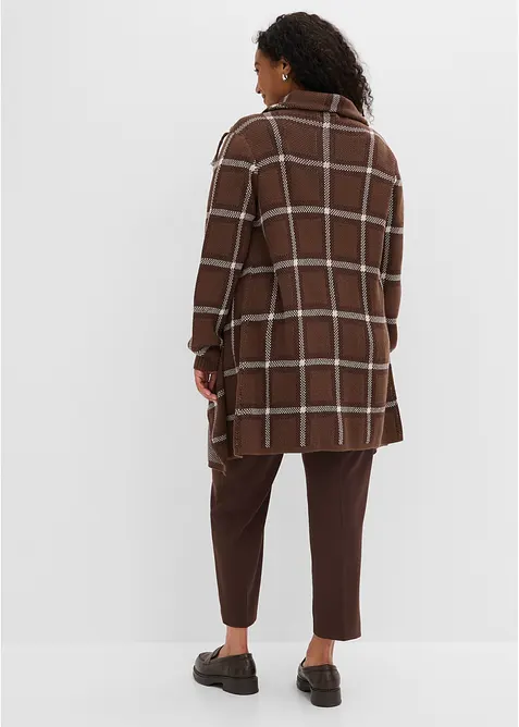 Lang cardigan med frynser, bonprix