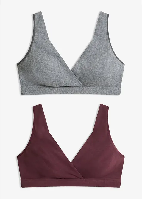 Amme-BH uten spiler med &oslash;kologisk bomull (2-pack), bonprix