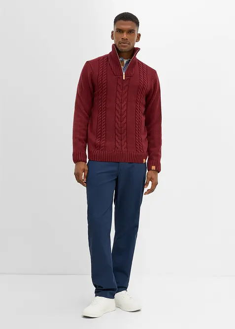 Relaxed fit chinos med stretch, straight, bonprix