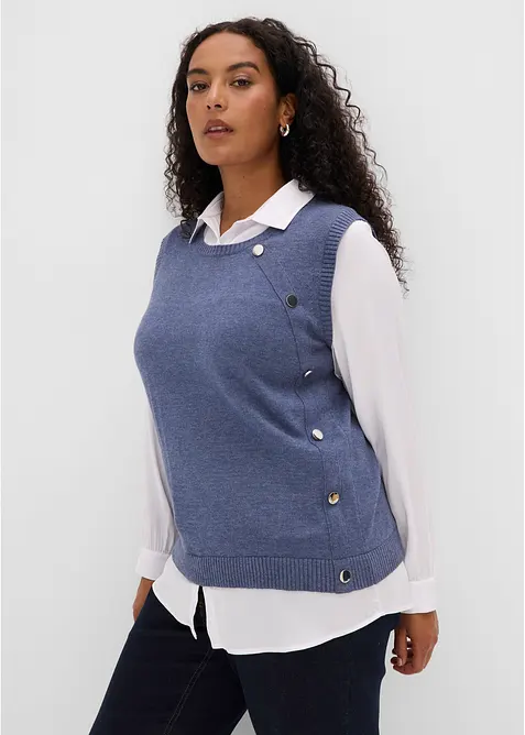 Genser med isydd bluse, bonprix